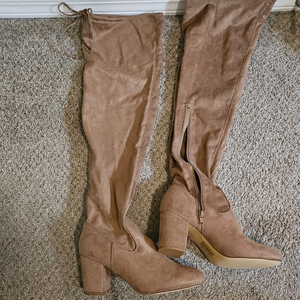 JUSTFAB  Adina Over The Knee Heeled Boot